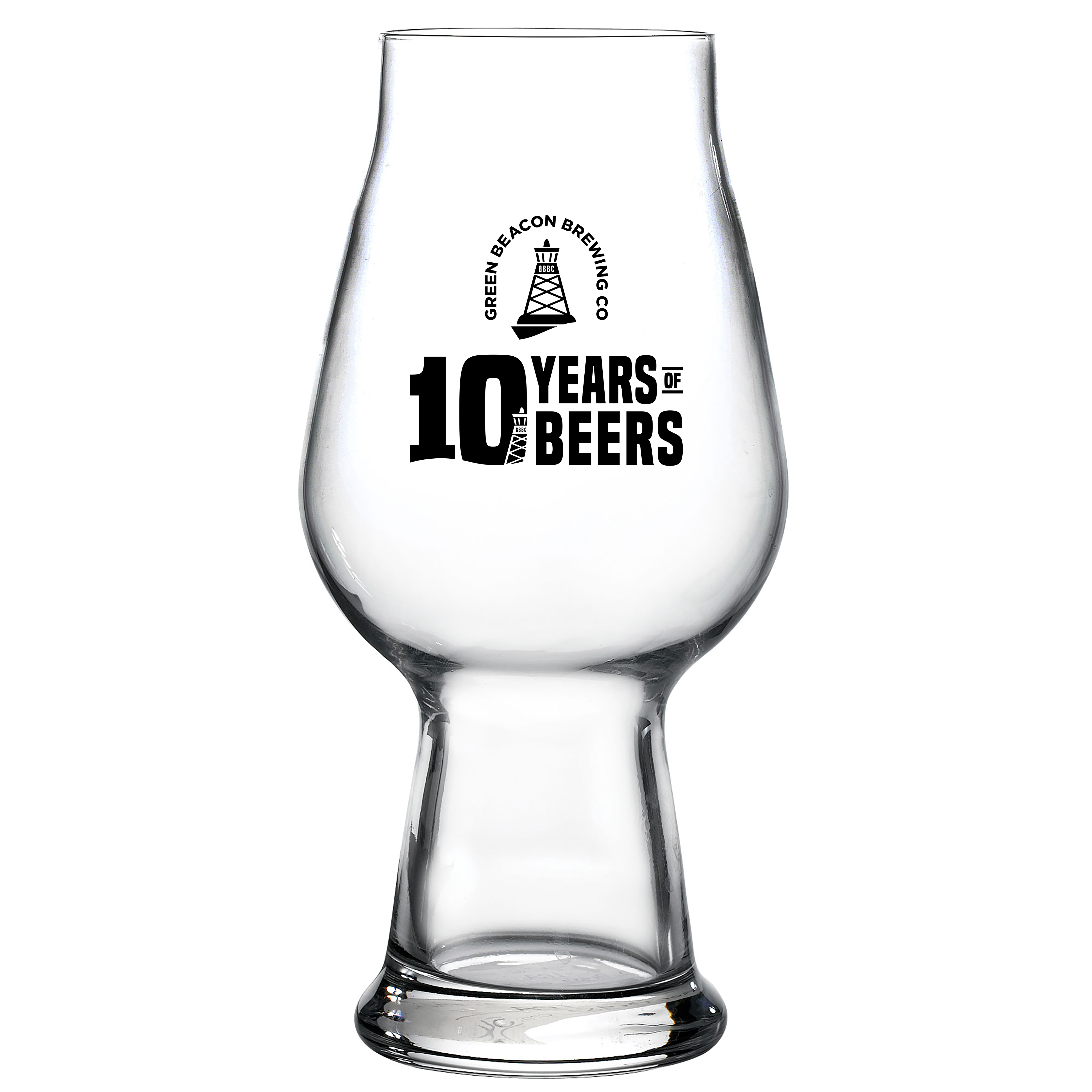 10 Years of Beers Glass
