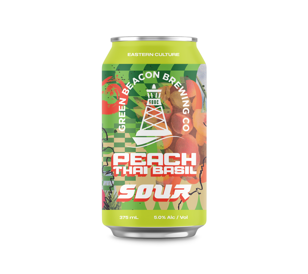 Green Beacon Peach Thai Basil Sour Ale Green Beacon Brewing Co.