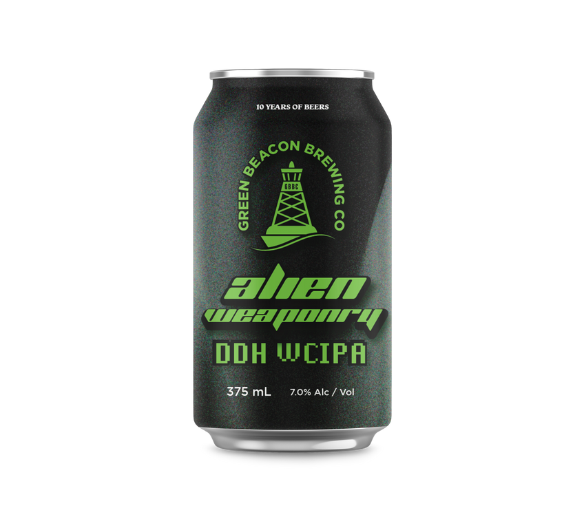 Green Beacon Alien Weaponry DDH West Coast IPA – Green Beacon Brewing Co.